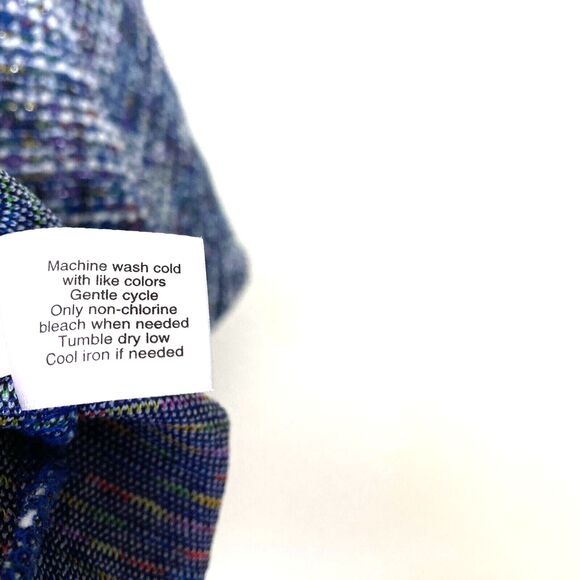 Lane Bryant Womens Blue Tweed Sweater Size 14-16 Textured Cowl Neck Pouch Pocket - Picture 5 of 8